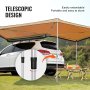 VEVOR voortent caravan 270°x2,5m zonnekap camper UV50+ UV bescherming luifel 280-G polyester stof luifel PU3000mm waterdicht incl. PVC tas Ideaal voor kamperen familiereünies