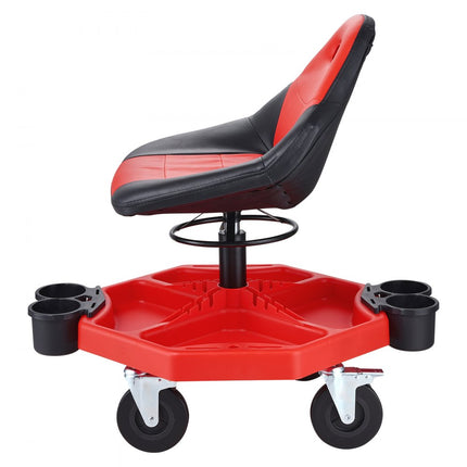 VEVOR Oprolbare garagekruk 136 kg Verstelbare werkplaatsstoel Monteur