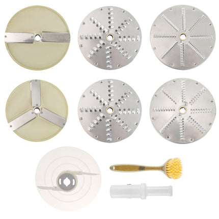 VEVOR Elektrische Groentesnijder Commerciële Keukenmachine 6 Snijschijven RVS