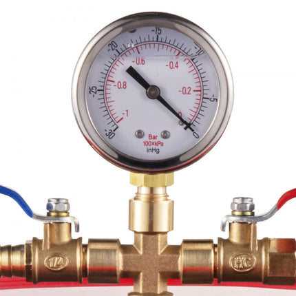 VEVOR Vacuümpomp Vacuumpomp Airco Vacuumpomp 1,5 gallon vacuümkamer roestvrijstalen ontgassingskamer acryl deksel