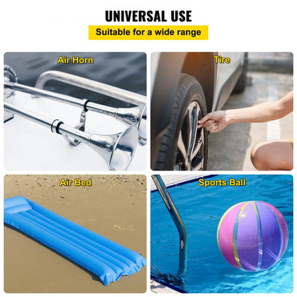 150 PSI DC 12V luchtcompressor met 6 liter tank voor Train Horns Camperbanden