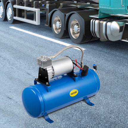 150 PSI DC 12V luchtcompressor met 6 liter tank voor Train Horns Camperbanden