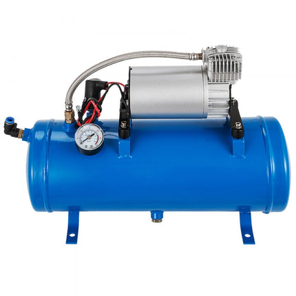 150 PSI DC 12V luchtcompressor met 6 liter tank voor Train Horns Camperbanden
