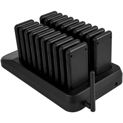 VEVOR Restaurant Pager System 20 Pagers Draadloos Oproepsysteem Touch Screen Klantoproepsysteem 300-500M Gastoproepsysteem Trillingen/Flits/Zoemer Pagers Receivers voor Restaurants/Foodtrucks/Kerken