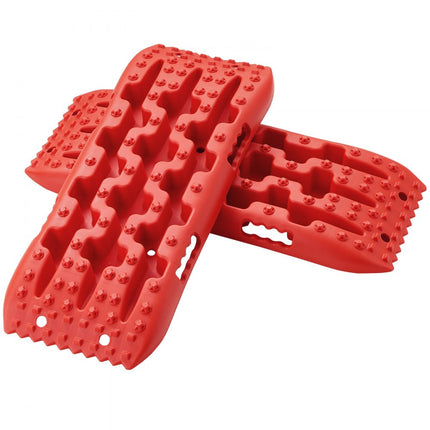 VEVOR 2 stuks tractieborden tractietape PP modder sneeuwzand kort rood