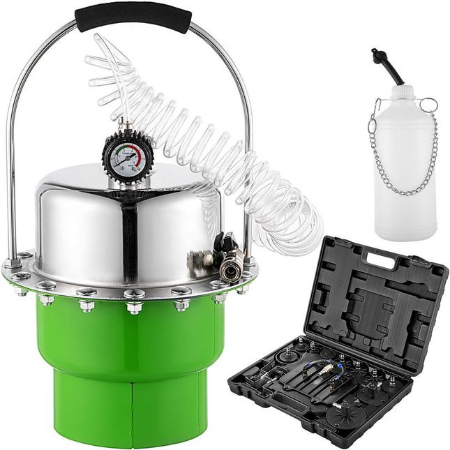 Pneumatische ontluchter ontluchter 5L ontluchtingstank groen voor een professionele werkplaats, eenmansbediening etc.