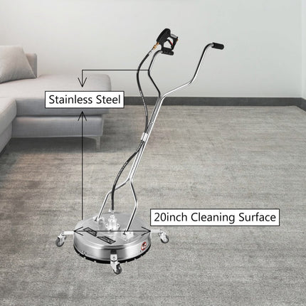 VEVOR Hogedrukreiniger Met zwenkwielen 20 duim, Krachtige Gebruiksvriendelijke Hogedrukreiniger 50,8 cm Max.4000 PSI, Flat Surface Cleaners Reinigen van horizontale oppervlakken, zoals dekken, enz.