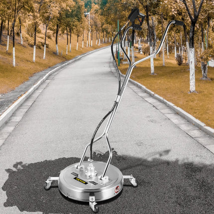 VEVOR Hogedrukreiniger Terrasreiniger 51 cm Roterende Oppervlaktereiniger 304 Roestvrij Staal Hogedrukreiniger Stoom met 2 Zeer Efficiënte Mondstukken Ideaal voor het Reinigen van Garagevloeren enz