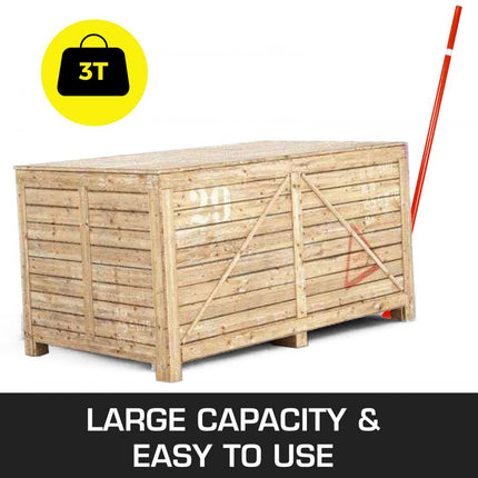 VEVOR Palletbreker 3T koevoet Staal met wielen Lattenlifter met ergonomisch handvat van 1,8 m, totale lengte 1,9 m Lichtgewicht draagbaar voor het heffen van zware lasten