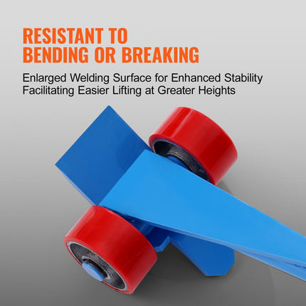 VEVOR koevoeten met wielen 152,4 cm palletbreker 4 ton laadvermogen Koevoeten Q235 koolstofstaal sloop- en koevoet lattenlift incl. handschoenen