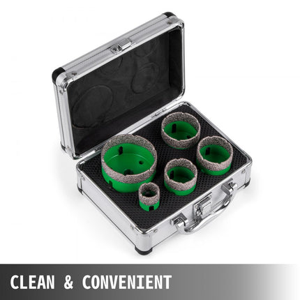 VEVOR Gatenzaag Gatenzaagset 5PCS Diamant Gatenzaag Set 25/40/45/50/68mm M14 fijn steengoed Draagbaar graniet