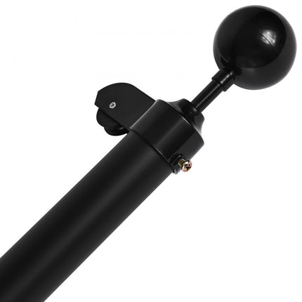 VEVOR 9,14 m afneembare vlaggenmast, vlaggenmast, Duitse vlaggenmast, zwart