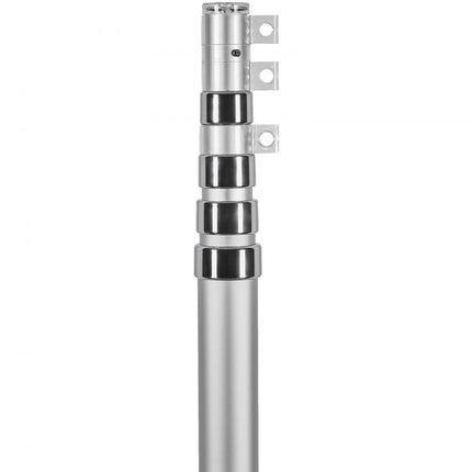 VEVOR 6,09 m vlaggenmast aluminium telescopische vlaggenmast vlaggenmast zilver