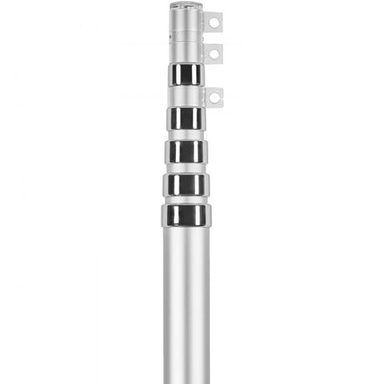 VEVOR Telescopische Vlaggenmast 9 m Vlaggenmast Duitsland Vlaggenmast Zilver