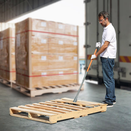 VEVOR palletbreker 137,2cm lamellenheffer 907kg draagvermogen koevoeten Q235 koolstofstaal sloop- & koevoet incl. handschoenen Pallet Buster universele constructie