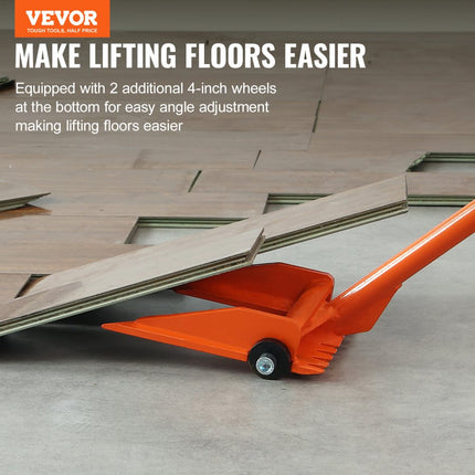 VEVOR palletbreker 152,4cm lattenlifter 907kg draagvermogen koevoeten Q235 koolstofstalen sloop- & koevoet met 2 wielen incl. handschoenen Pallet Buster kan ook gebruikt worden als spijkertrekker