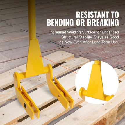 VEVOR palletbreker 114,3cm lamellenheffer 907kg draagvermogen koevoeten Q235 koolstofstaal sloop- & koevoet incl. handschoenen Pallet Buster universele constructie