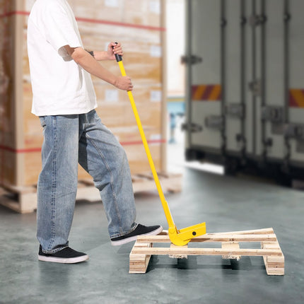 VEVOR palletbreker 114,3cm lamellenheffer 907kg draagvermogen koevoeten Q235 koolstofstaal sloop- & koevoet incl. handschoenen Pallet Buster universele constructie