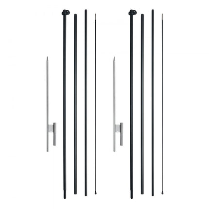 VEVOR 2x beachvlag vlaggenmast reclamebanner vlaggenmast grondpinnen 498,5cm