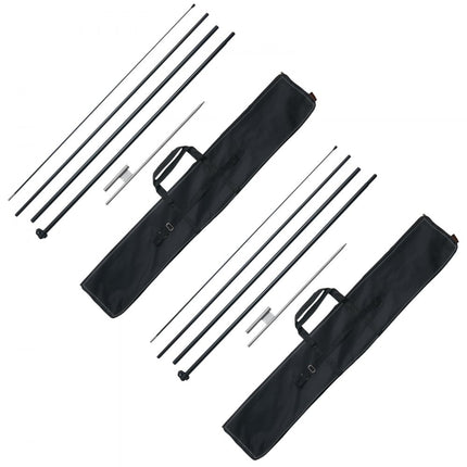 VEVOR 2x beachvlag vlaggenmast reclamebanner vlaggenmast grondpinnen 498,5cm