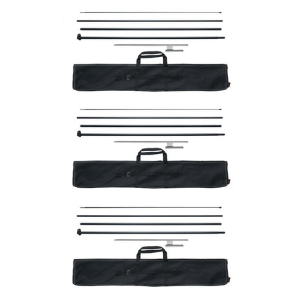 VEVOR set van 3 vlaggenmasten met grondpinnen, beachvlagmast, 498,5 cm