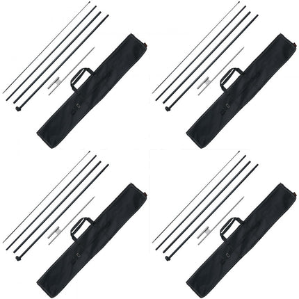 VEVOR set van 4 vlaggenmasten, beachvlagstokken met grondpennen, 498,5 cm