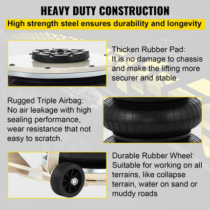 VEVOR Pneumatisch krikgereedschap voor auto's 5 ton zware hoge kwaliteit