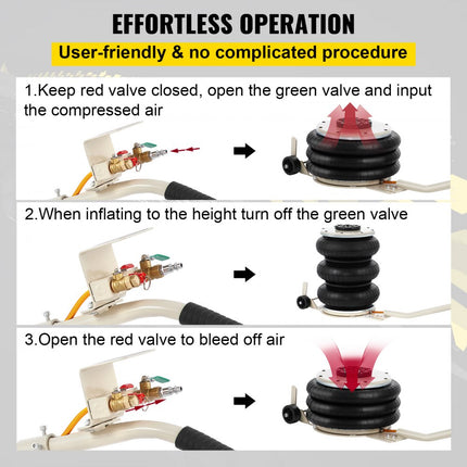 VEVOR Pneumatisch krikgereedschap voor auto's 5 ton zware hoge kwaliteit