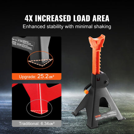 VEVOR Jack Stands Jack Stands 3T Wagon Stand Workshop Stand 275-415mm In hoogte verstelbare Jack Stand 190x180x275mm Workshop Stand voor SUV, Pickup, Auto, UTV, ATV etc.