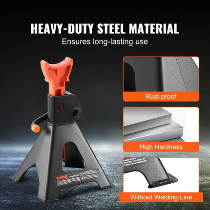 VEVOR Jack Stands Jack Stands 3T Wagon Stand Workshop Stand 275-415mm In hoogte verstelbare Jack Stand 190x180x275mm Workshop Stand voor SUV, Pickup, Auto, UTV, ATV etc.