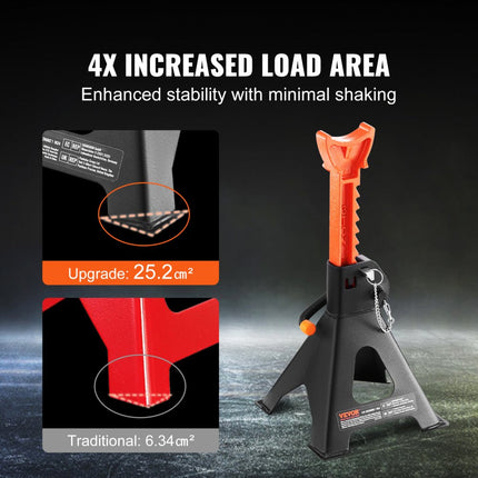 VEVOR Krikstandaards 3T 2 stuks Wagonstandaard Werkplaatsstandaard 275-415mm Hoogte Verstelbare Krikstandaard 190x180x275mm Werkplaatsstandaard SUV's Pickups Auto's