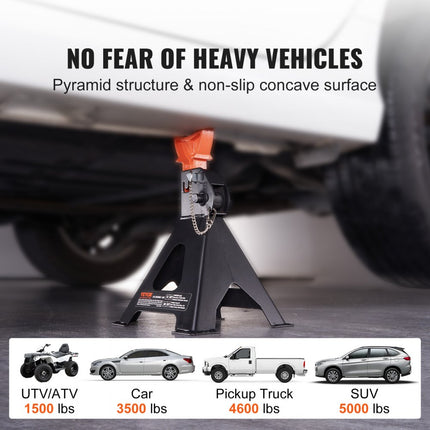 VEVOR Krikstandaards 3T 2 stuks Wagonstandaard Werkplaatsstandaard 275-415mm Hoogte Verstelbare Krikstandaard 190x180x275mm Werkplaatsstandaard SUV's Pickups Auto's