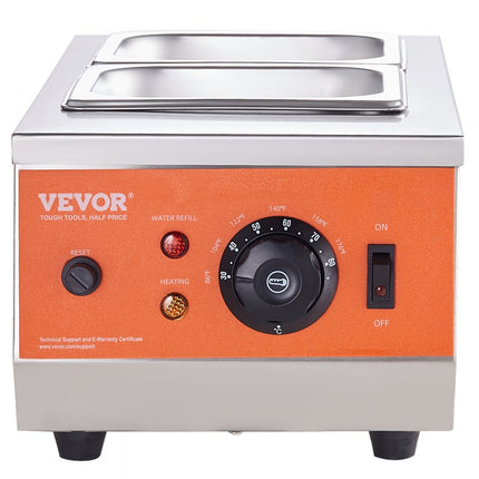 VEVOR Chocoladesmeltkroes Commerciële elektrische chocoladesmelter 800W, Crucible Crucible roestvrij staal, 2 x 3,5L container Chocoladesmeltmachine Crucible Pot