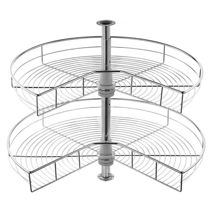 VEVOR Niervormige chroomhoekorganizer met 2 niveaus Lazy Susan Kruidenrek