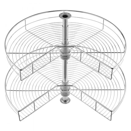 VEVOR Niervormige chroomhoekorganizer met 2 niveaus Lazy Susan Kruidenrek