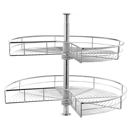 VEVOR Niervormige chroomhoekorganizer met 2 niveaus Lazy Susan Kruidenrek