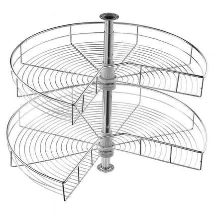 VEVOR Niervormige chroomhoekorganizer met 2 niveaus Lazy Susan Kruidenrek