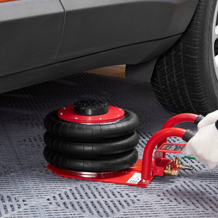 VEVOR Pneumatische krik Triple Bag Air Jack 3T Triple Bag Air Jack 140-450mm Hefhoogte Airbag Air Jack 5 Minuten Lift Korte handgreep Air Jack Jack Red Arbeidsbesparend