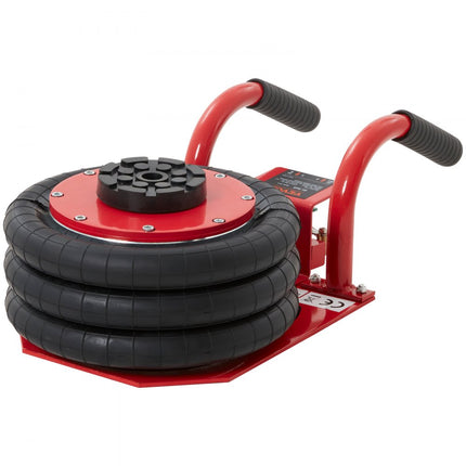 VEVOR Pneumatische krik Triple Bag Air Jack 3T Triple Bag Air Jack 140-450mm Hefhoogte Airbag Air Jack 5 Minuten Lift Korte handgreep Air Jack Jack Red Arbeidsbesparend