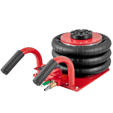 VEVOR Pneumatische krik Triple Bag Air Jack 3T Triple Bag Air Jack 140-450mm Hefhoogte Airbag Air Jack 5 Minuten Lift Korte handgreep Air Jack Jack Red Arbeidsbesparend