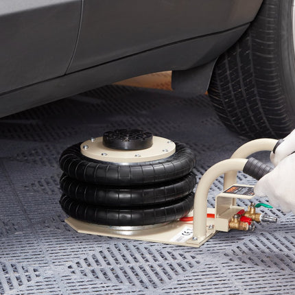 VEVOR Pneumatische Draagbare Jack Triple Bag Air Jack 3T, Triple Bag Air Jack 140-450mm Hefhoogte Airbag Air Jack, 5 Minuten Lift Air Jack Korte Steel Jack Wit