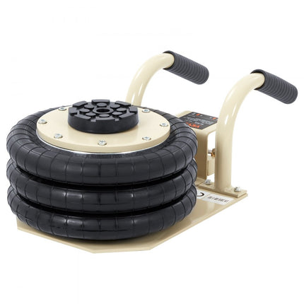VEVOR Pneumatische Draagbare Jack Triple Bag Air Jack 3T, Triple Bag Air Jack 140-450mm Hefhoogte Airbag Air Jack, 5 Minuten Lift Air Jack Korte Steel Jack Wit