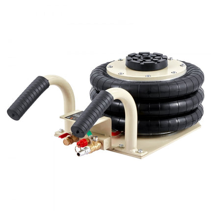 VEVOR Pneumatische Draagbare Jack Triple Bag Air Jack 3T, Triple Bag Air Jack 140-450mm Hefhoogte Airbag Air Jack, 5 Minuten Lift Air Jack Korte Steel Jack Wit