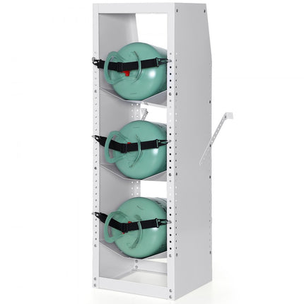 VEVOR koelmiddeltankrek, met 3 flessentanks 30-50 lbs, flessentankrek 372 x 355 x 1170 mm, koelmiddelflessenrek, gasflessenrekken en houders voor freon, gassen, zuurstof