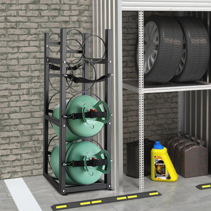 VEVOR koelmiddeltankrek, met 2 x 30 lbs en extra 3 kleine flessentanks, cilindertankrek 12,79 x 12,99 x 47,12 inch, koelmiddelcilinderrek en houders voor freon, gassen