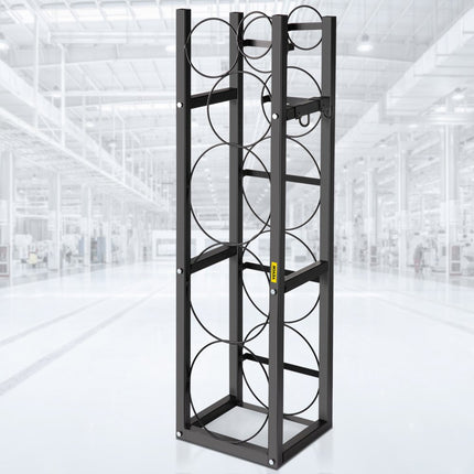 VEVOR koelmiddeltankrek met 3 x 30 lbs en 3 ruimtebesparende flessentankplanken 46" x 12" x 11", koelmiddelflessenrek, gasflessenrekken en houders, voor het opslaan van gas, zuurstof
