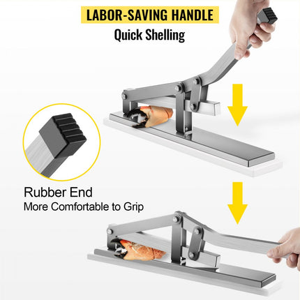 VEVOR stenen krabkraker met 2 zeevruchtenprikkers, aluminium en roestvrijstalen schelpdierprikker, zeevruchtengereedschapset voor kreeft en krabbenpoten