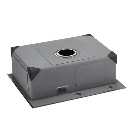 VEVOR keukenspoelbak enkele bak inbouwspoelbak RVS 68x45x19cm spoelbak