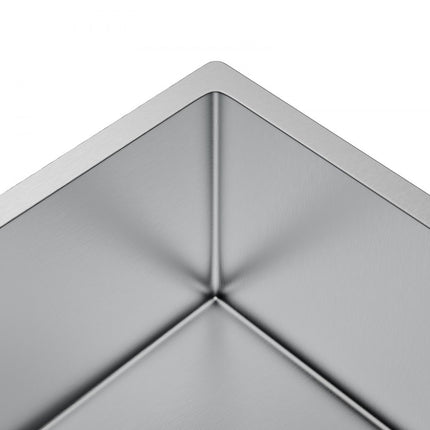 VEVOR inbouwwastafel 230 mm diepte, roestvrijstalen keukenspoelbak rechthoekig 712 x 407 mm, inbouwwastafel inbouwwastafel incl. afvoerset gootsteen, voor garages, wasruimtes, kelders