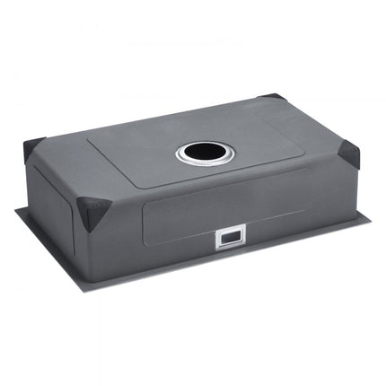 VEVOR keukenspoelbak enkele bak inbouwspoelbak RVS 70x43x19cm onderbouw